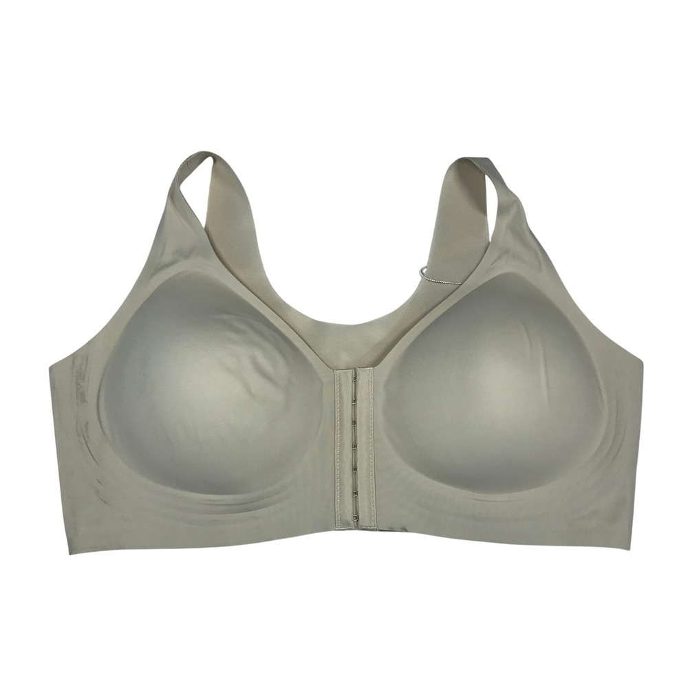 Luna Hug Beige Front Closure Posture Support Wireless Bra 4XL NWT
